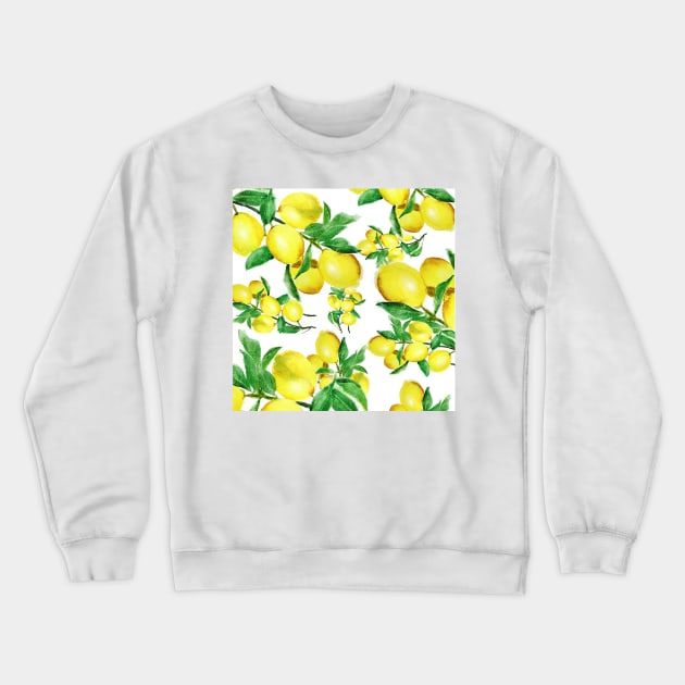 lemon pattern art Crewneck Sweatshirt by colorandcolor